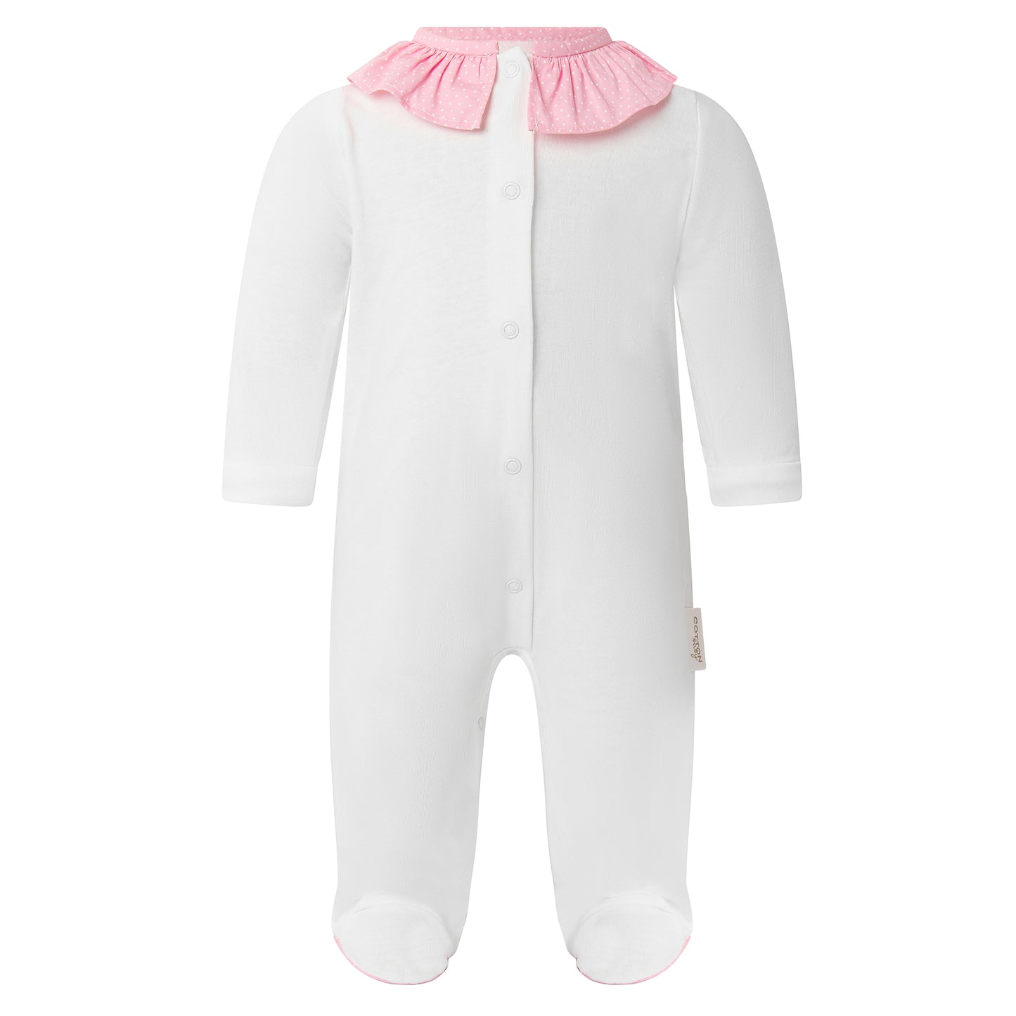 Polka Dot Collar Babygro