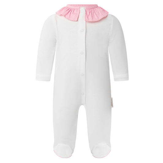 Polka Dot Collar Babygro