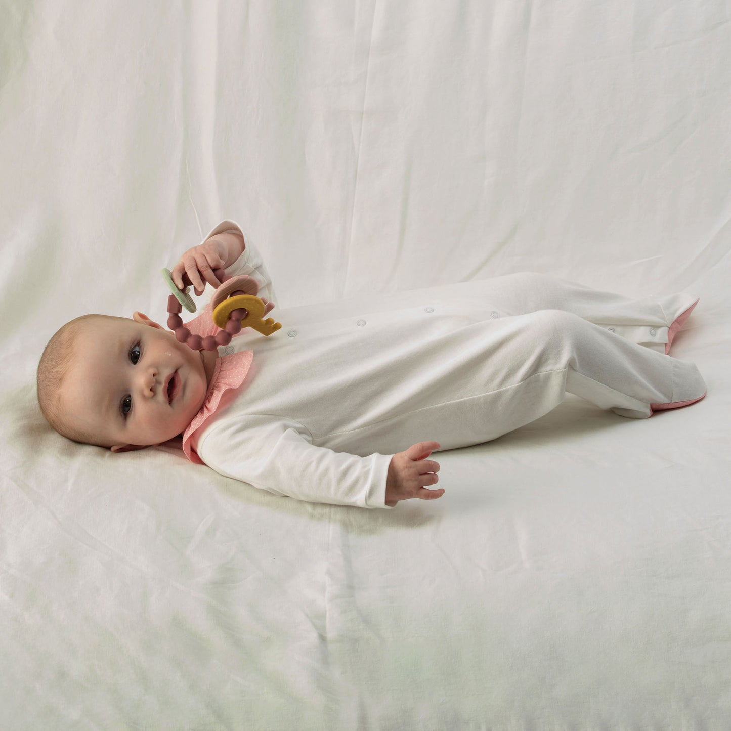 Polka Dot Collar Babygro