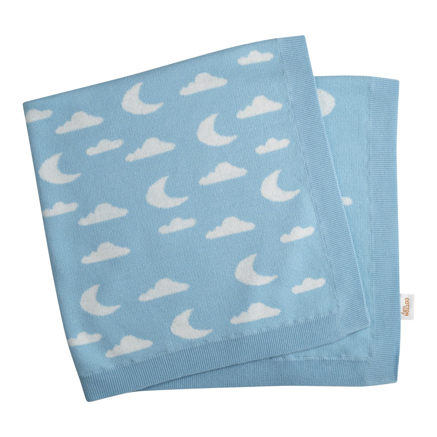 Cloud and Moon Knit Blanket