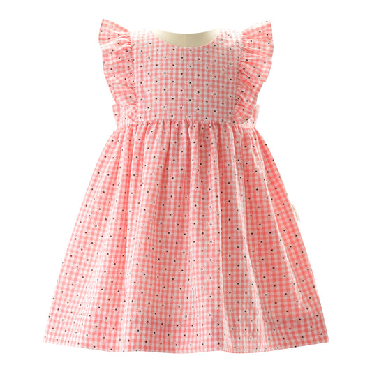 Gingham Daisy Dress and Hat