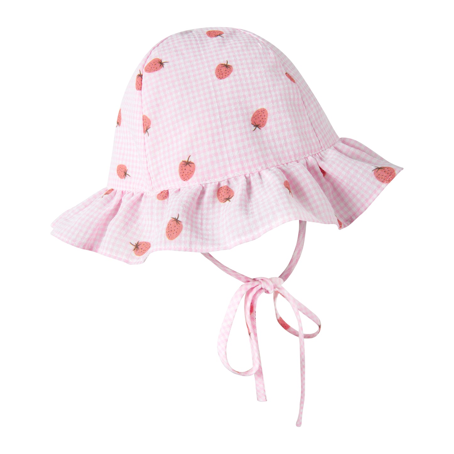 Strawberry Gingham Sundress & Hat