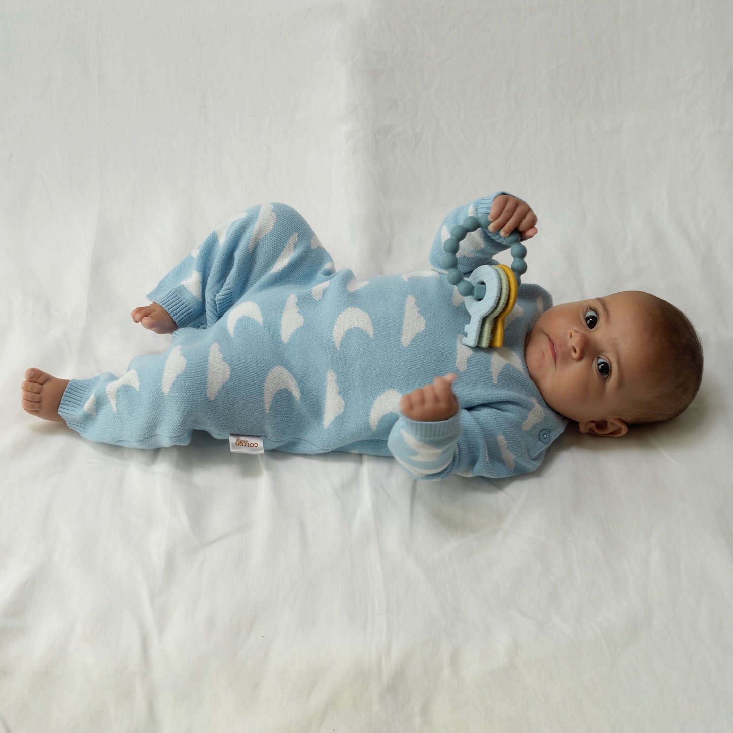 Cloud and Moon Knit Playsuit