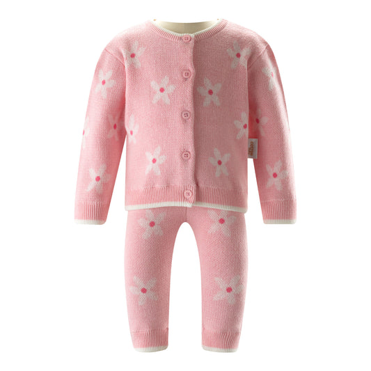 Daisy Knit Cardigan and Leggings Set