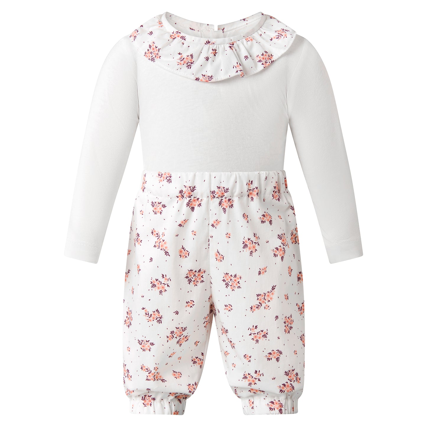 Floral Collar Body and Trousers Set